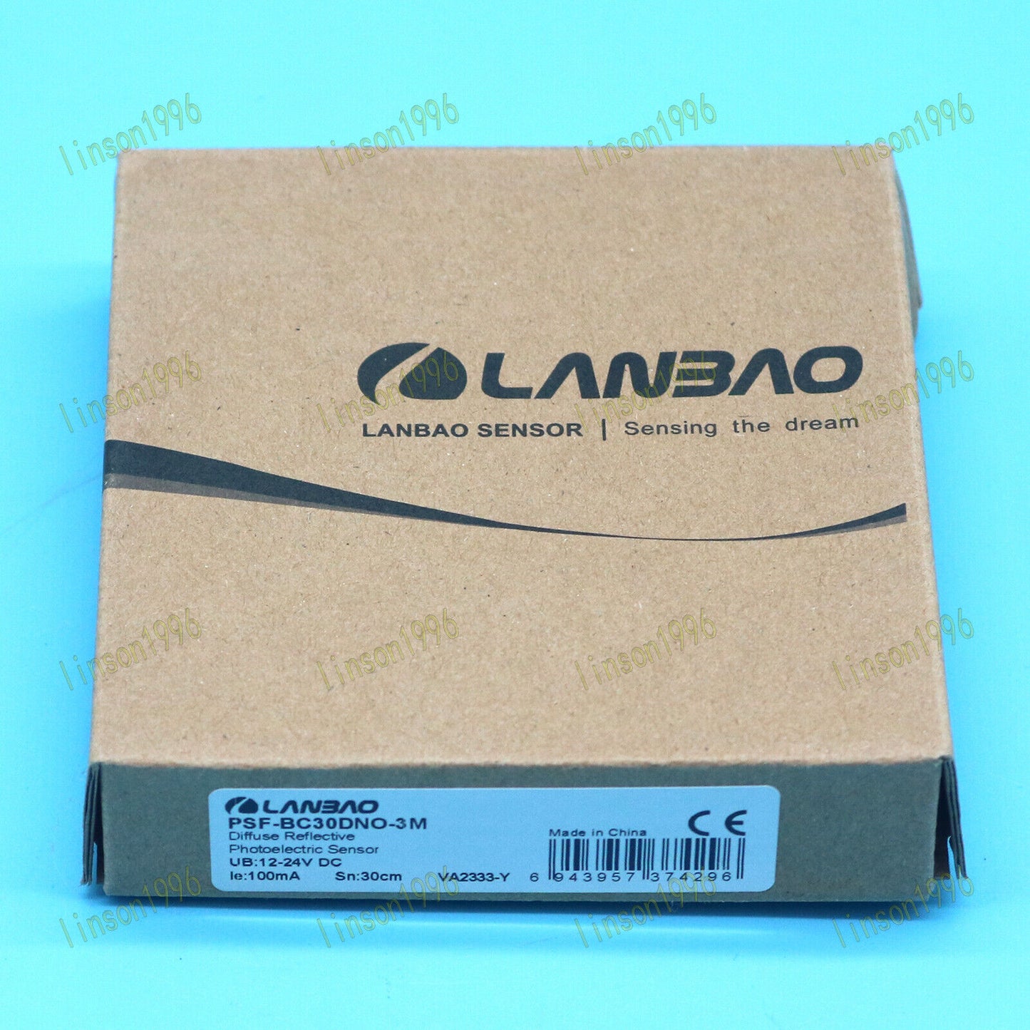 New LANBAO PSF-BC30DNO-3M Photoelectric Switch Sensor in a Box - LANBAO