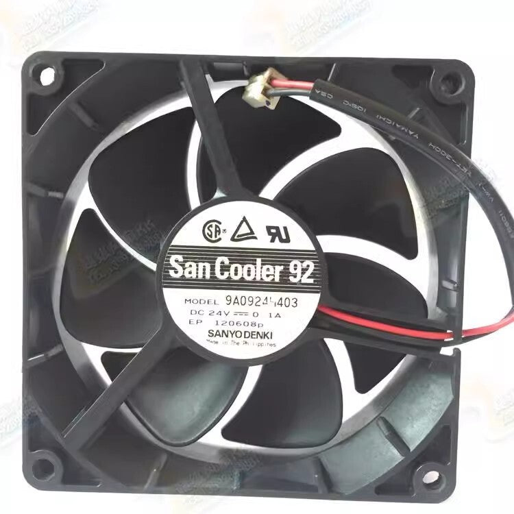 Sanyo 9A0924H403 DC24V 0.1A 2-Pin Dual Ball Inverter Cooling Fan