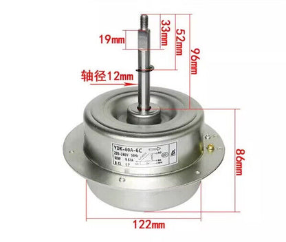 new 1Pcs YDK-60A-6C is suitable for fan motor 60W reverse 220-240V