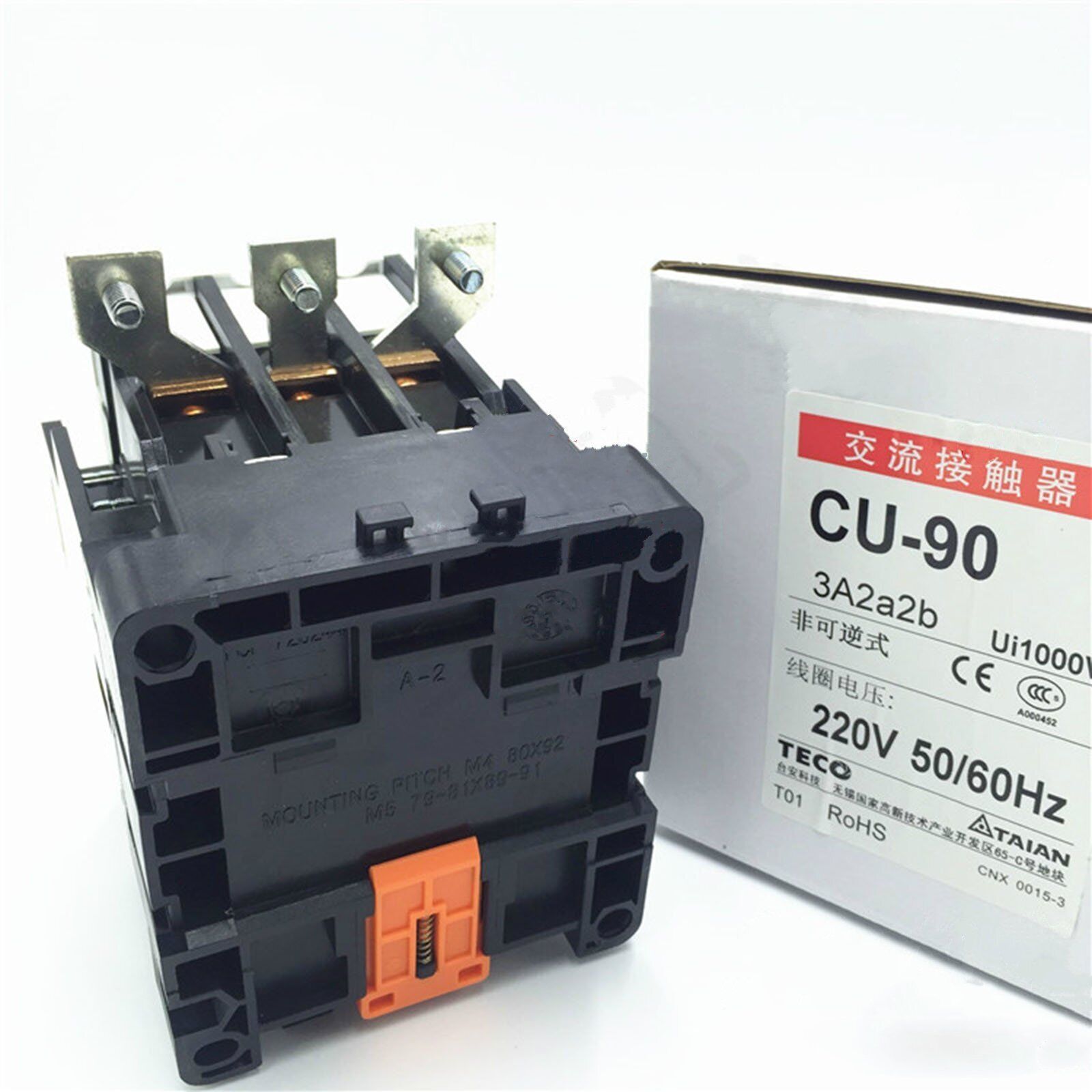 new CU-90 220V  For TECO AC contactor In Box TECO