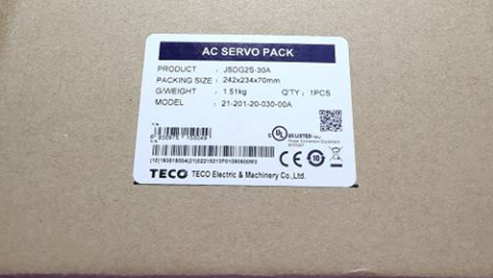 new  TECO JSDG2S-30A Servo Drive TECO