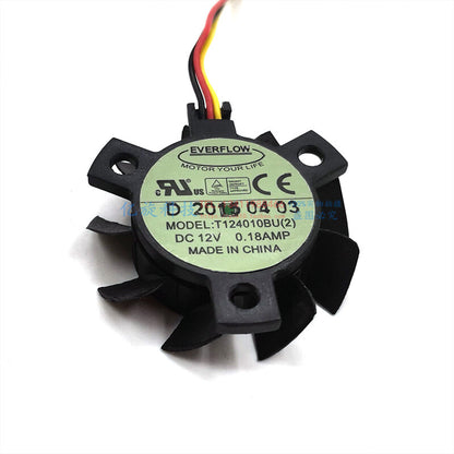 EVERFLOW T124010BU 12V 0 18A double ball high air volume cooling fan