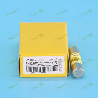 10 Piece Bussmann LPCC2 2A 600V Time Delay Fuse - BUSSMANN