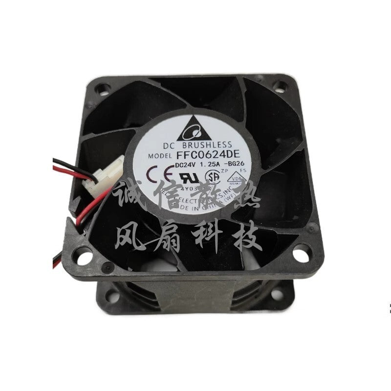 Delta FFC0624DE DC24V 1.25A 60*60*38MM 2-Pin Large Airflow Inverter Cooling Fan