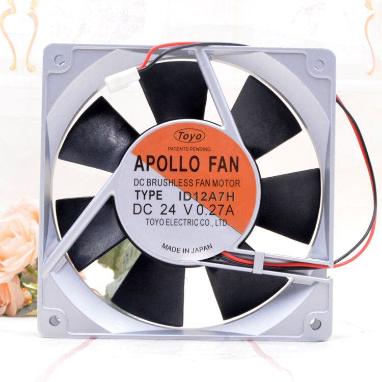 1pcs APOLLO FAN TYPE ID12A7H 24V 0.27A 12025 12cm metal fan