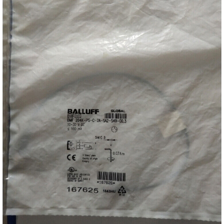 Balluff Magnetic Sensor BMF 204K-PS-C-2A-SA2-S49-00, Fast - BALLUFF