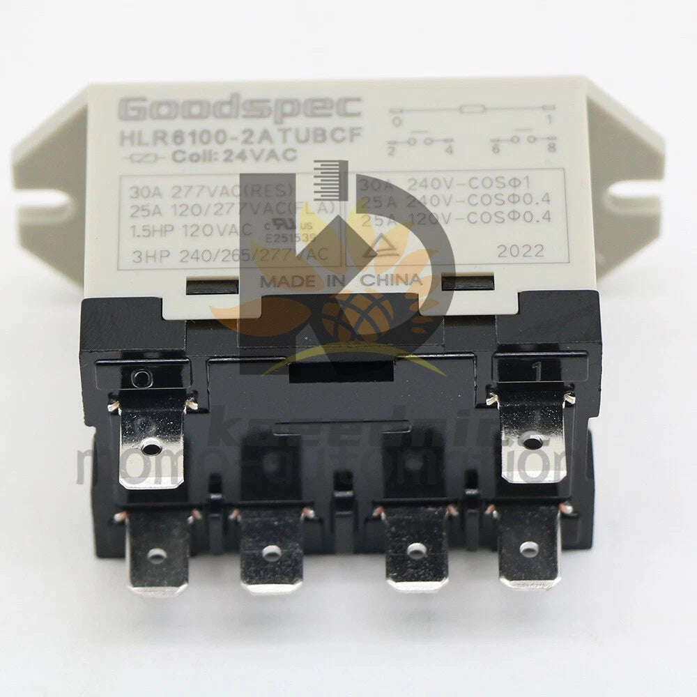 Goodspec HLR6100-2ATUBCF 24VAC Compressor Relay 6Pins 1PCS