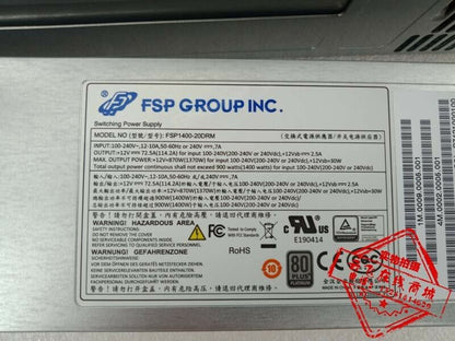 Used 1 Piece FSP FSP1400-20DRM 1400W Server Power Supply - FSP