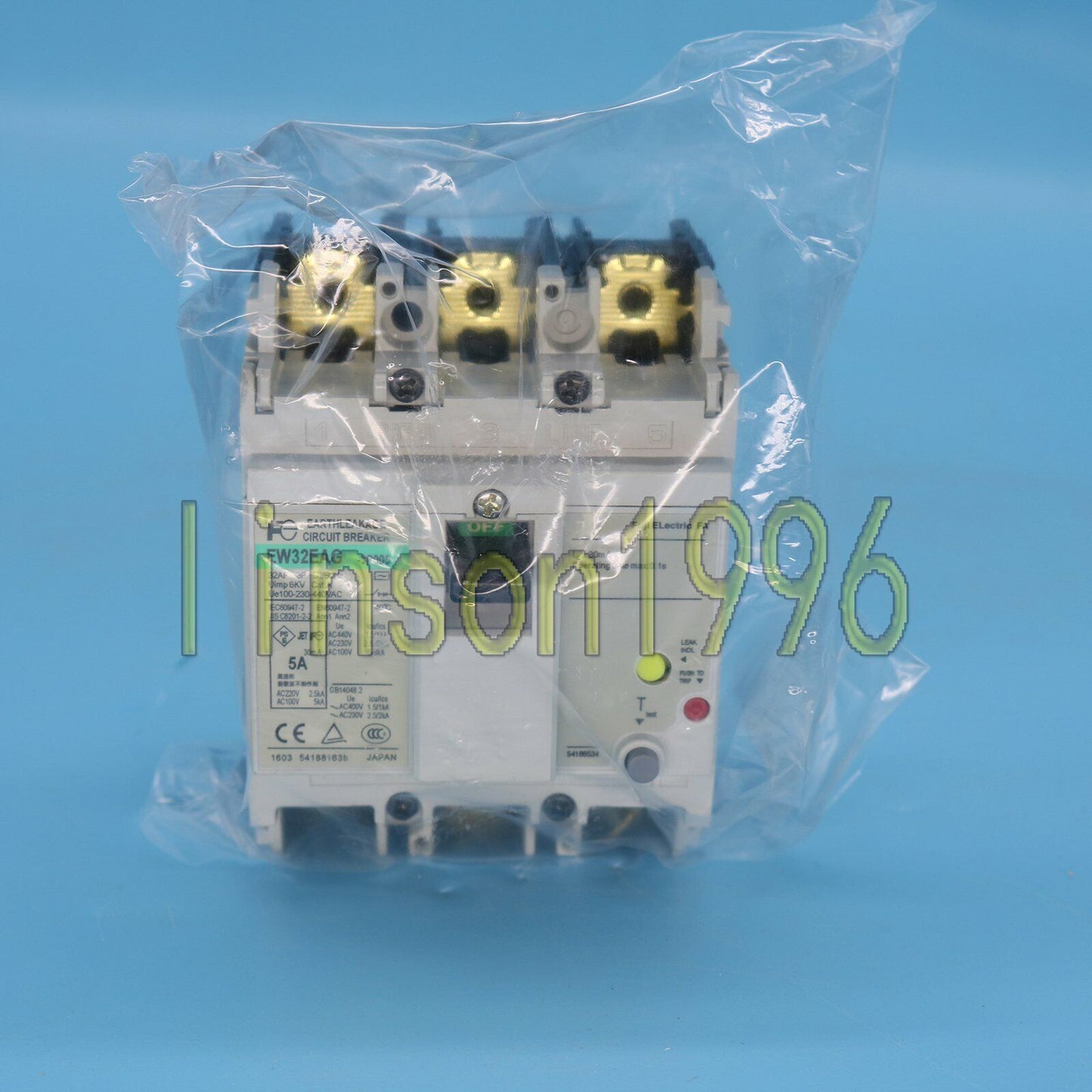 New One Fuji Electric Circuit Breaker EW32EAG 3P 5A - FUJI