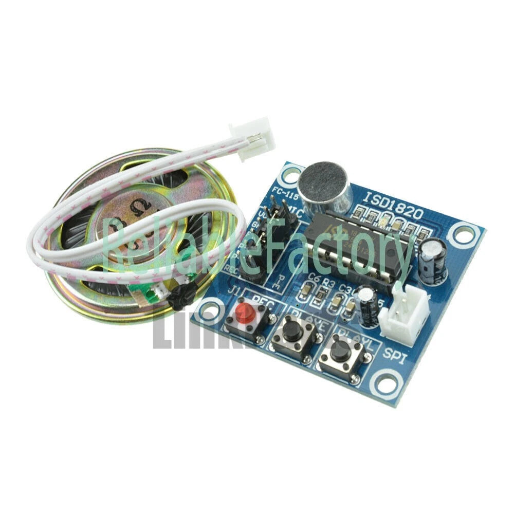 ISD1820 Sound Voice Recording Playback Module With Mic Sound Audio Loud speaker