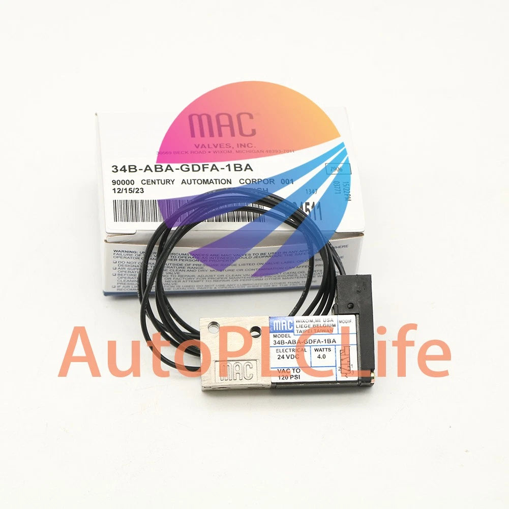 1pcs MAC 34B-ABA-GDFA-1BA 24VDC Solenoid Valve