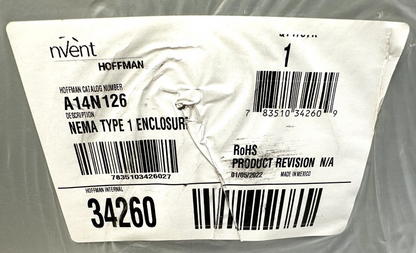 new Hoffman A14N126 Junction Box Enclosure - HOFFMAN