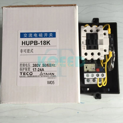 1PCS TECO HUPB-18K 380V 17-24A 3Phase Control Motor Magnetic Starter