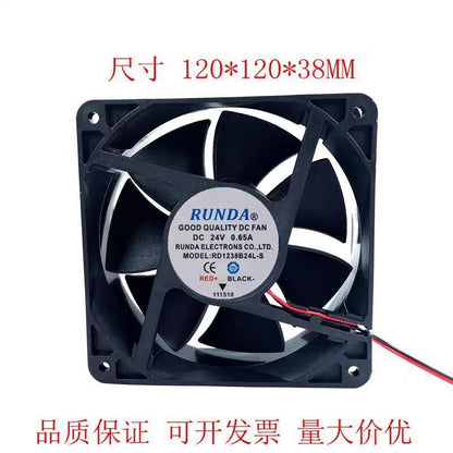 RUNDA RD1238B24L-S 12038 DC24V 0.65A 12CM 2-wire Inverter Cooling Fan