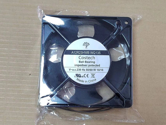 Costech Fan A12R23HWB WQ135 AC230V 12038 12CM 2 wire aluminum frame fan - COSTECH