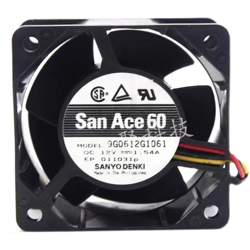 Sanyo 9G0612G1061 12V 1.54A 6038 Dual Ball High Airflow Cooling Fan