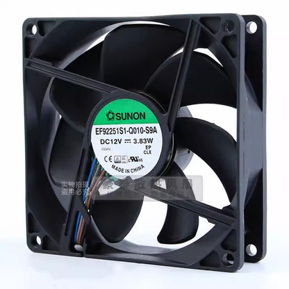 new SUNON EF92251S1-Q010-S9A 9225 DC12V 3.83W 4-Wire Silent Cooling Fan
