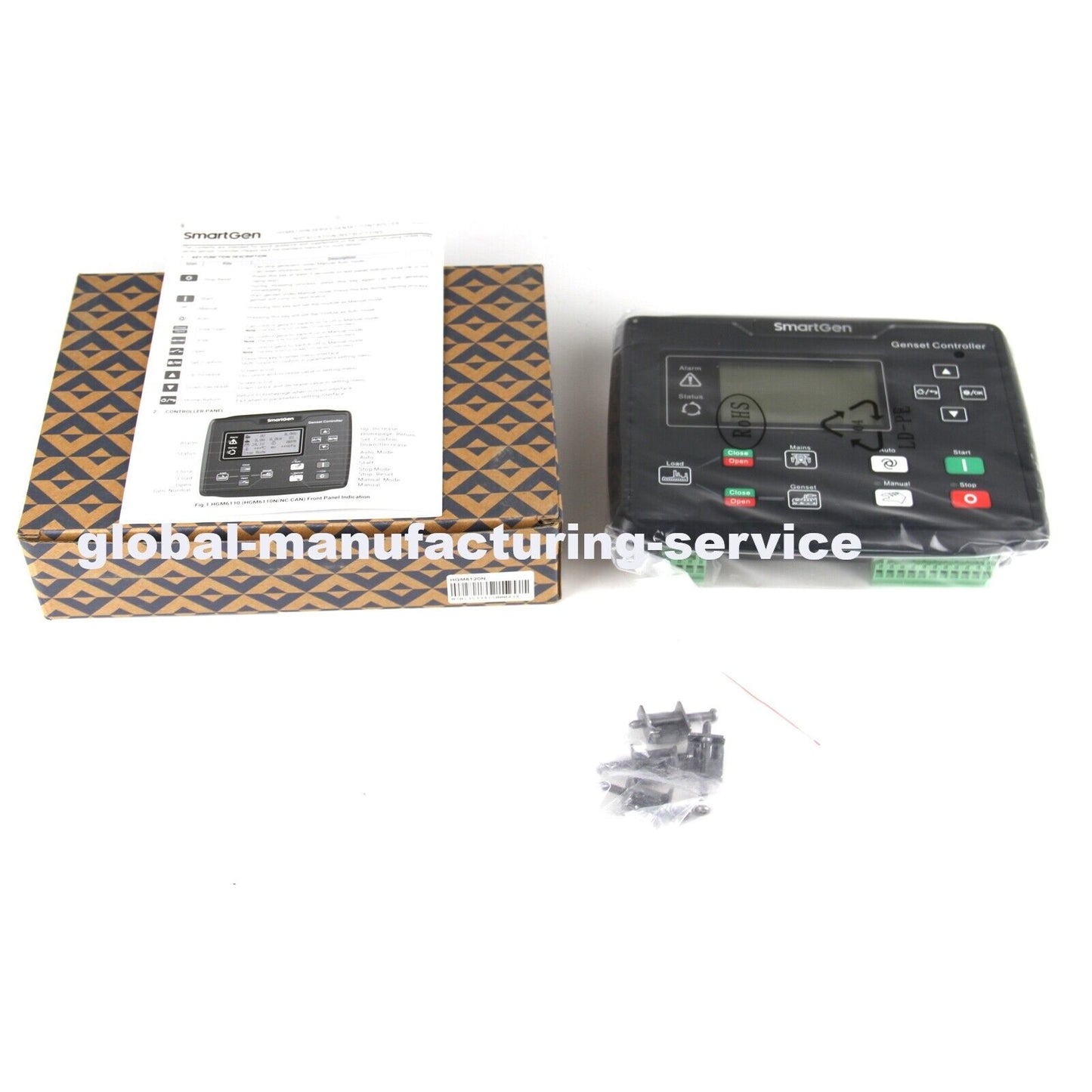 SMARTGEN HGM6120N Automatic Start Generator Controller with 2000VA 60Hz 1200W, Efficient Power Management for Home Backup and Commercial Use - SMARTGEN