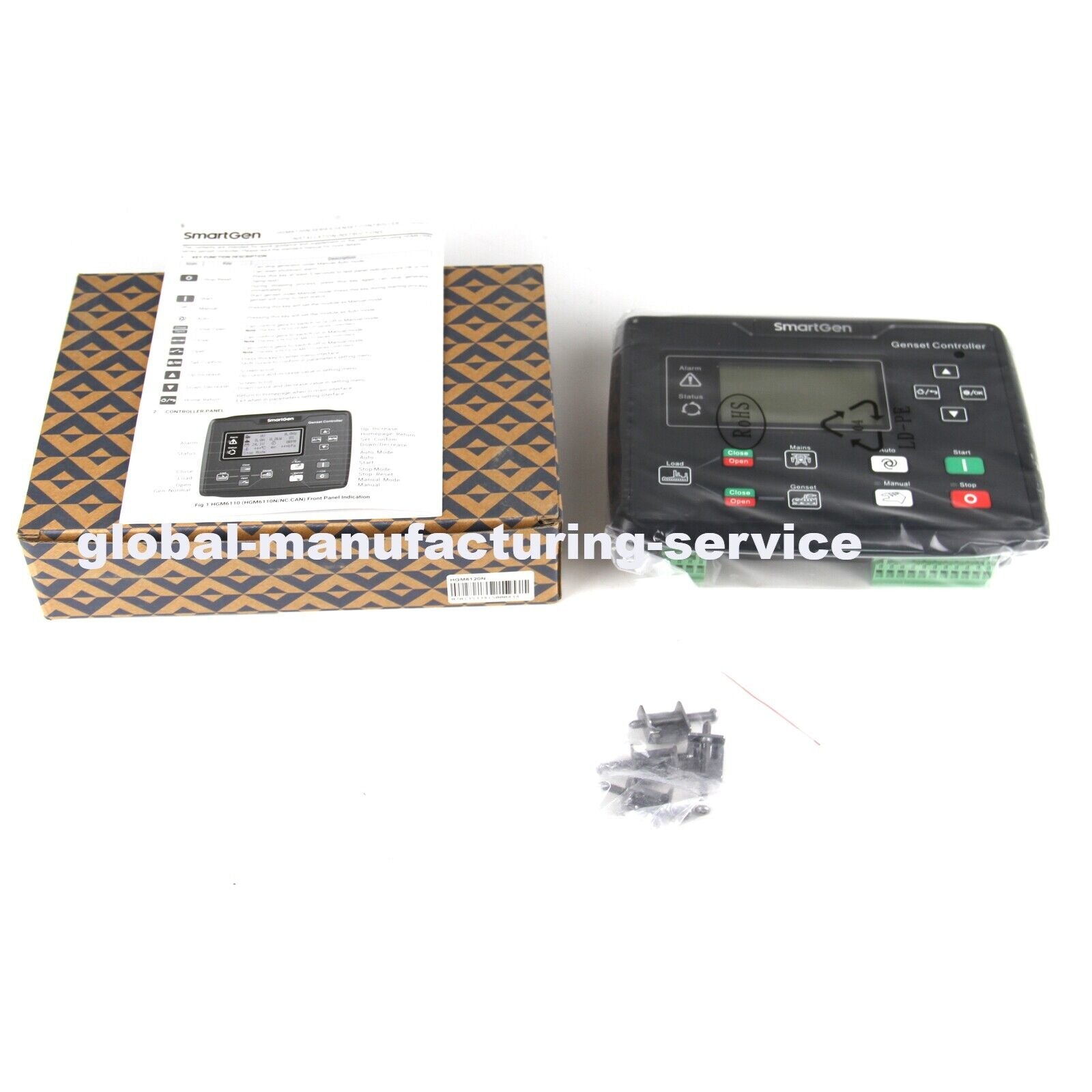 SMARTGEN HGM6120N Automatic Start Generator Controller with 2000VA 60Hz 1200W, Efficient Power Management for Home Backup and Commercial Use - SMARTGEN