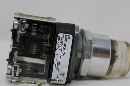used Allen Bradley 800T-QB24CD1 Clear Illuminated Pushbutton - ALLEN BRADLEY