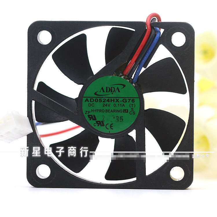 1pcs  ADDA AD0524HX-G76 5010 5cm 24V 0.11A 3-wire inverter cooling fan