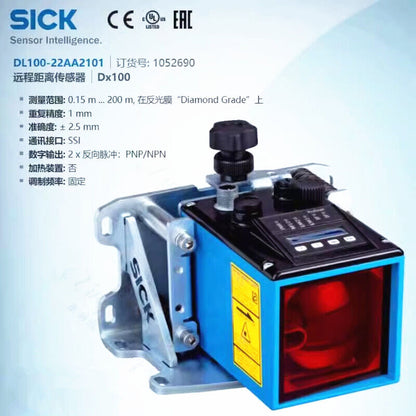 new 1pcs SICK DL100-22AA2101 1052690 Laser Remote Distance Sensor - SICK