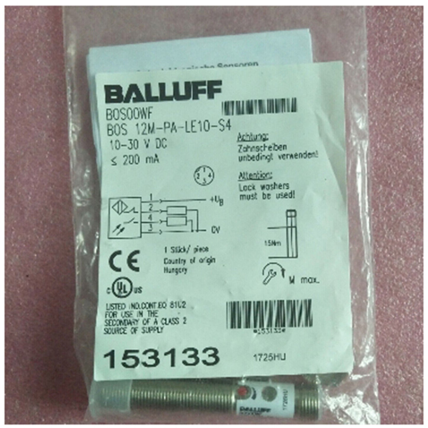 1PC BALLUFF Photoelectric Switch BOS 12M-PA-LE10-S4 - BALLUFF
