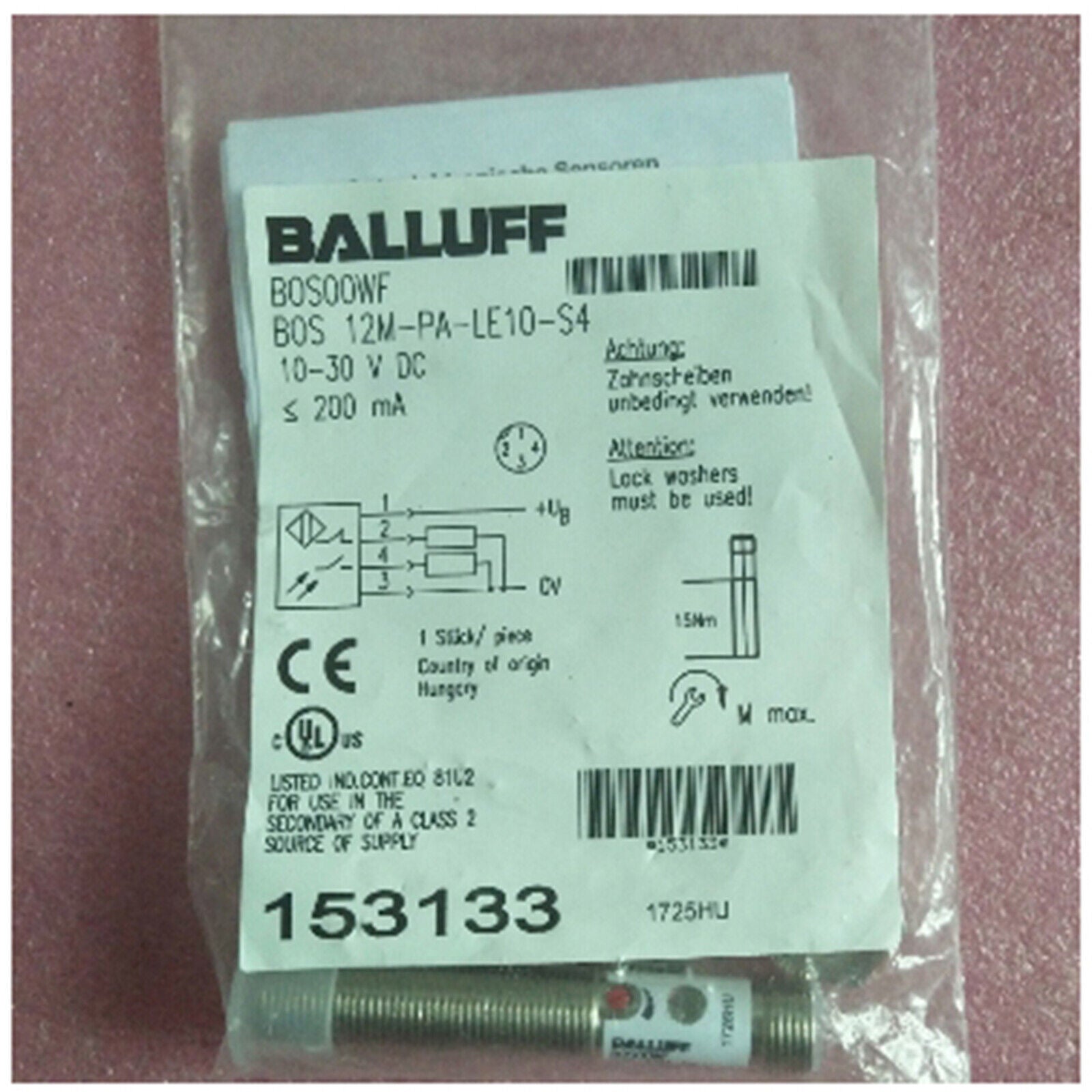1PC BALLUFF Photoelectric Switch BOS 12M-PA-LE10-S4 - BALLUFF