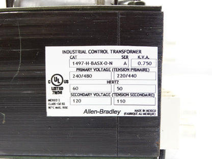 Allen Bradley 1497-H-BASX-0-N Series A Transformer with 230V 1800VA 60Hz - ALLEN BRADLEY