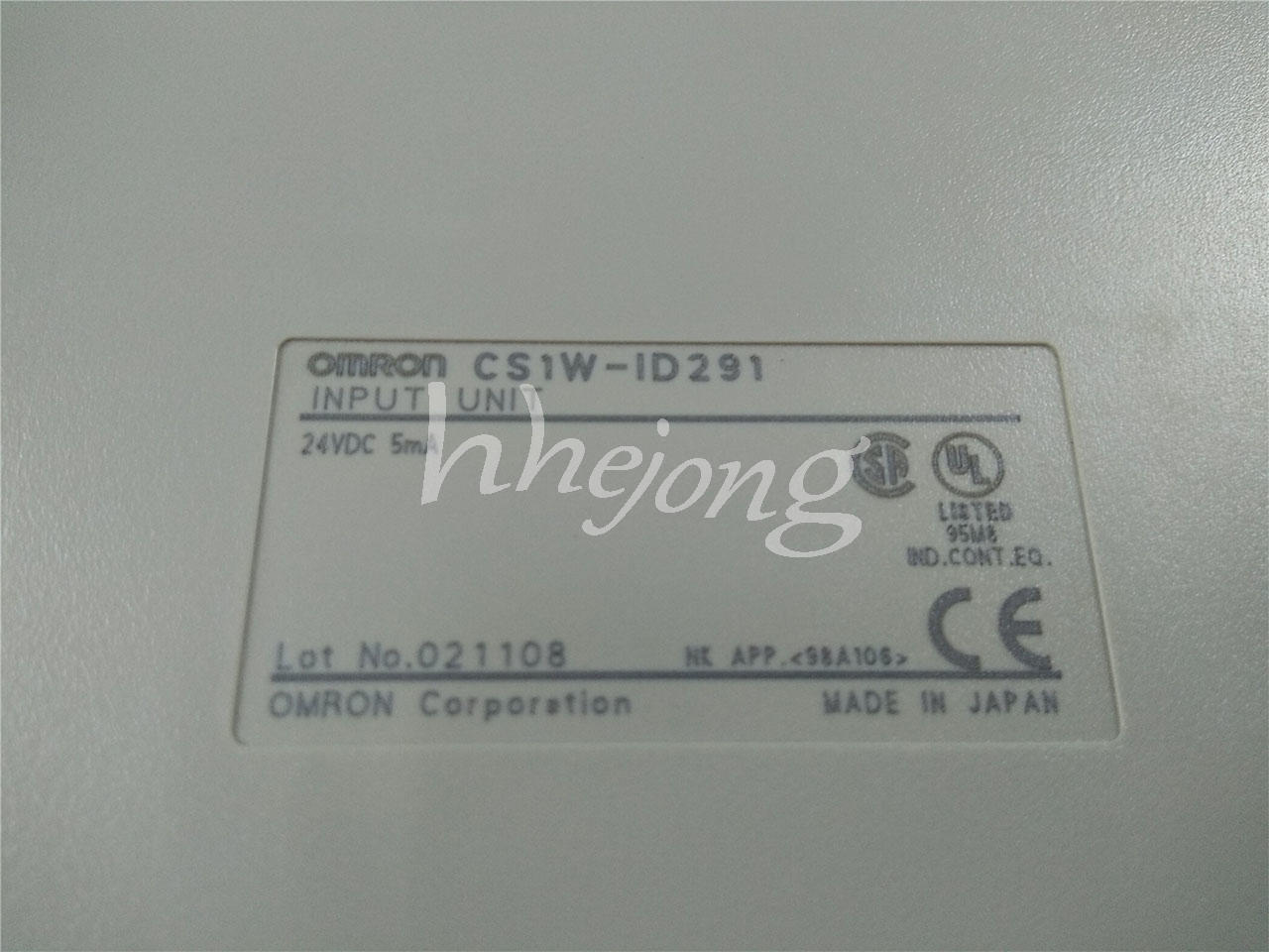OMRON CS1W-ID291 PLC INPUT UNIT MODULE: [Model] - OMRON