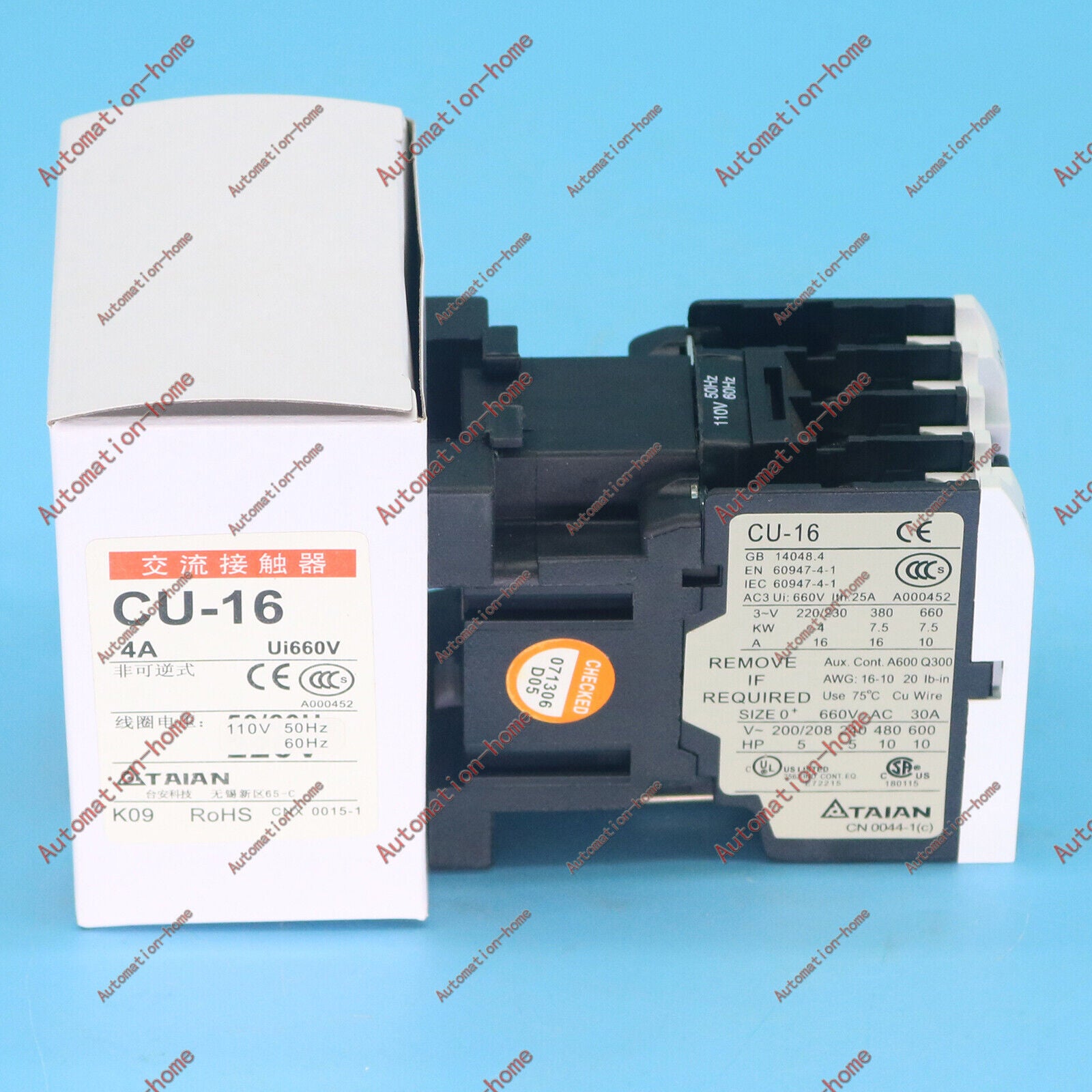 new 1PC  TECO CU-16 AC110V Ac contactor TECO