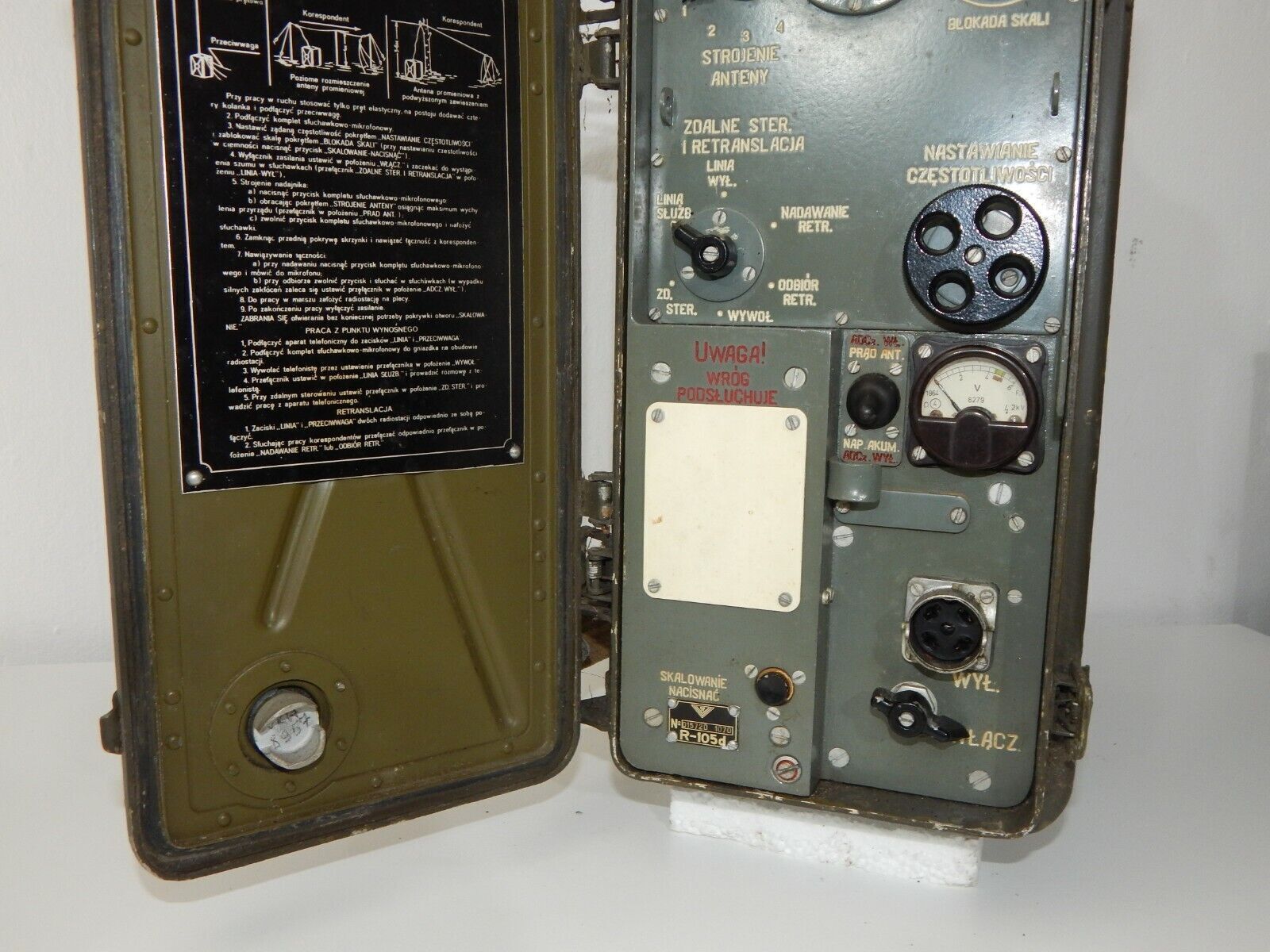 Used Radio R-105d Soviet Military Radio - RUSSIAN