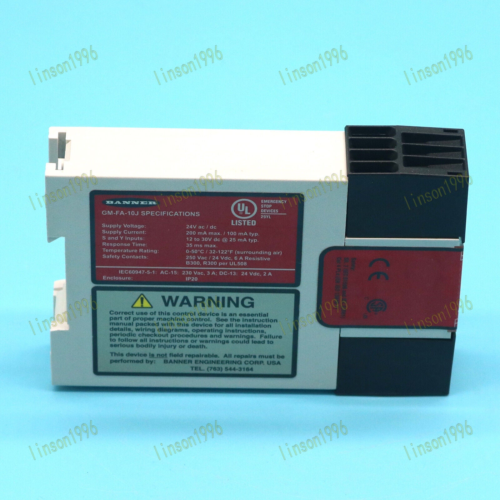 new GM-FA-10J Banner  Safety Relays In Box 1 Year Banner