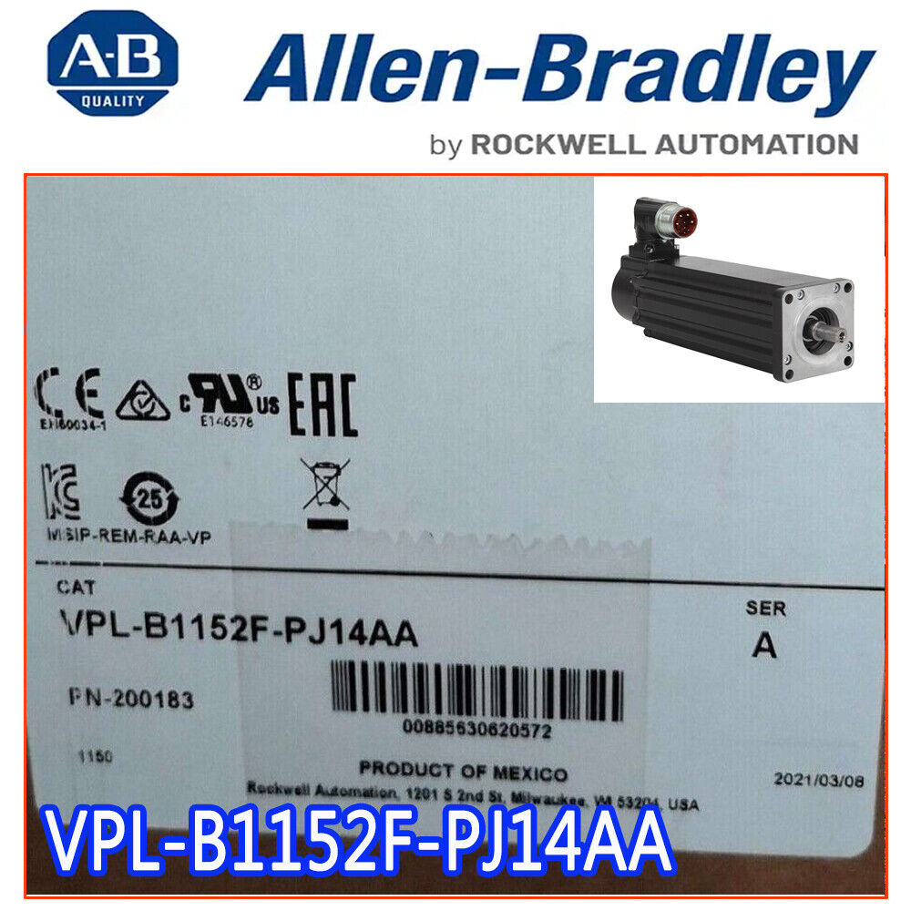Allen Bradley VPL-B1152F-PJ14AA 480V AC Kinetix VP Servo Motors, High-performance industrial motor, built for durability and reliability - ALLEN BRADLEY