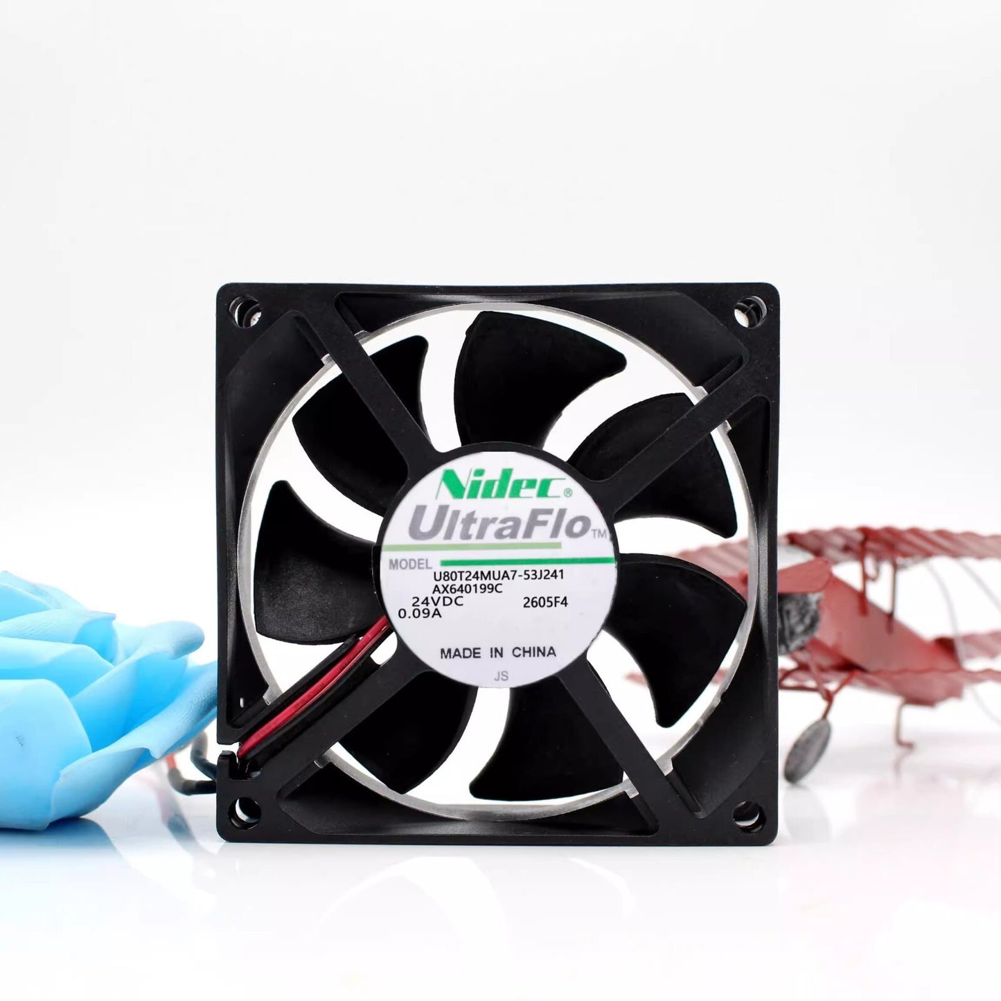 NIDEC U80T24MUA7-53J241 8025 DC24V 0.09A 2-wire silent inverter cooling fan