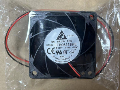 used 1pcs Delta FFB0624SHE 24V 0.4A 6 cm 6CM 6038 double ball inverter fan