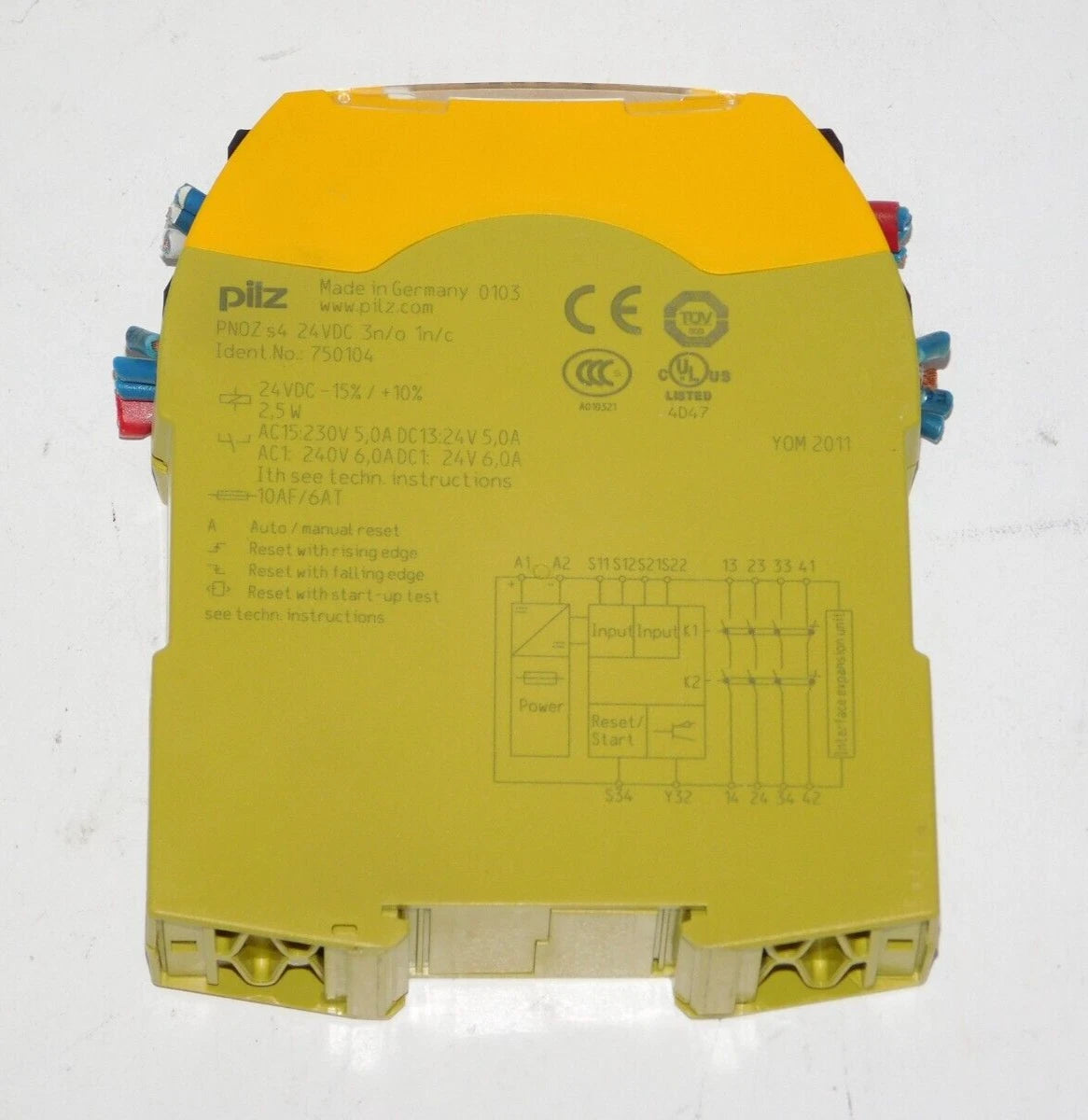 Pilz 750104 PNOZ s4 24VDC 3n/o 1n/c Safety Relay Module Unit Made in Germany#ke