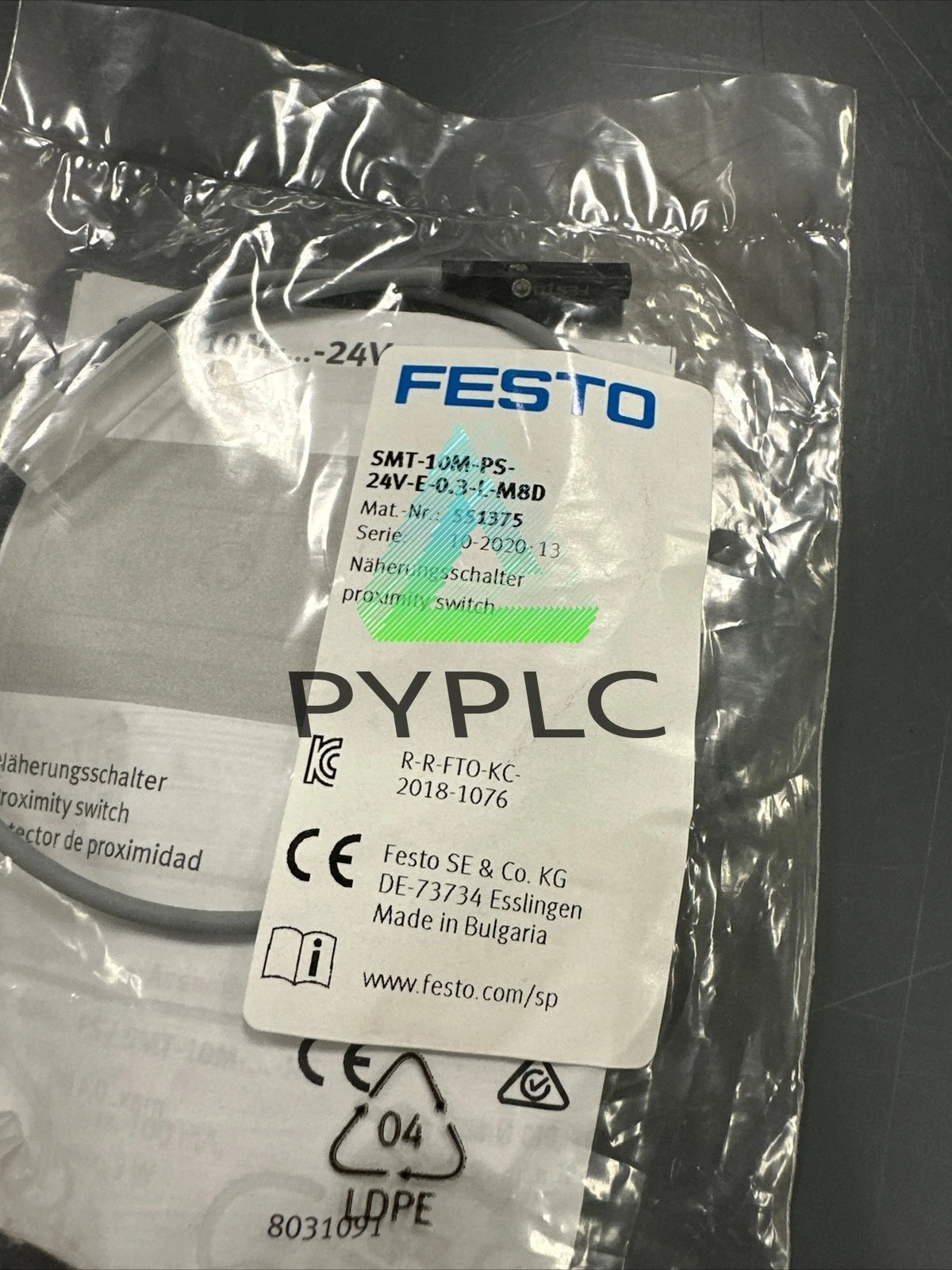 1Pcs FESTO SMT-10M-PS-24V-E-0,3-L-M8D 551375 Proximity sensor Free delivery