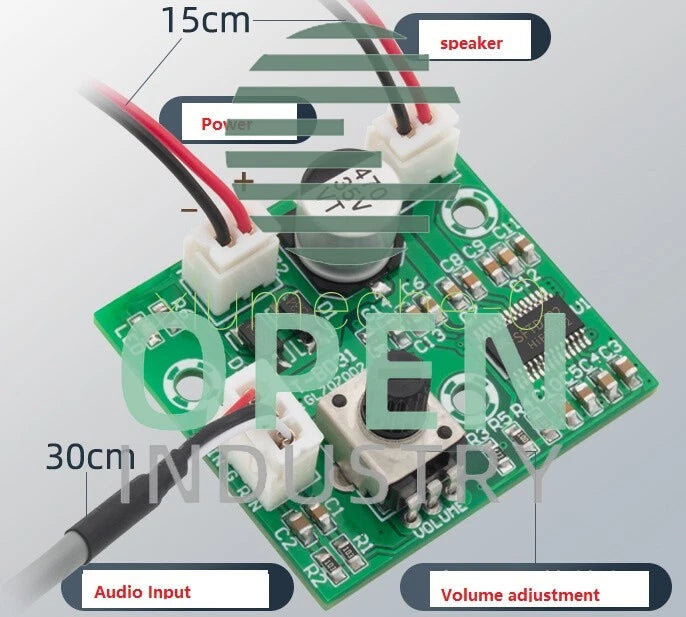 DC 12V 24V 60W Mono Mini High Power HIFI Digital Audio Amplifier Board Module M