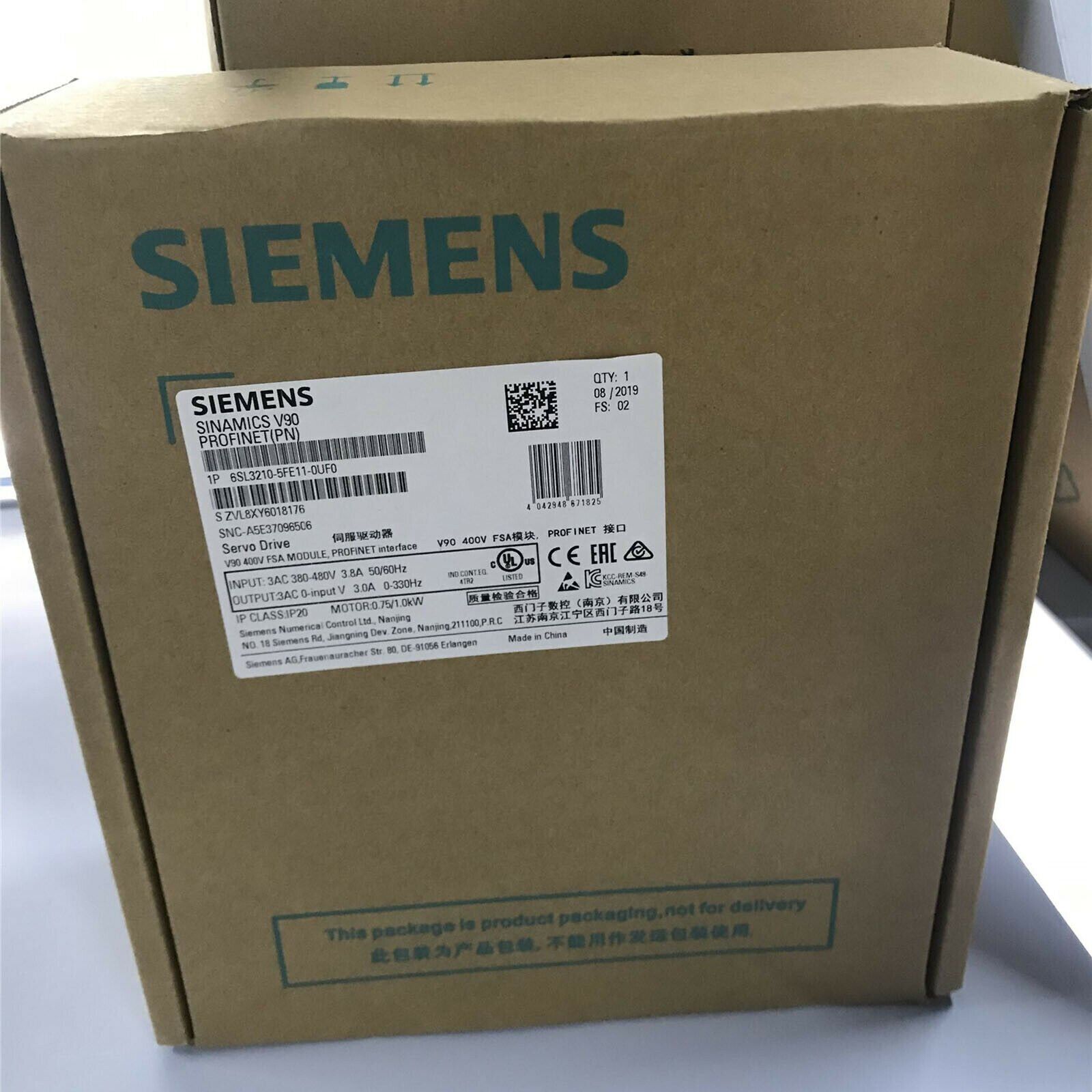 new 1PC  SIEMENS V90 Servo Driver 6SL3210-5FE11-0UF0 1KW 380V Fast Delivery