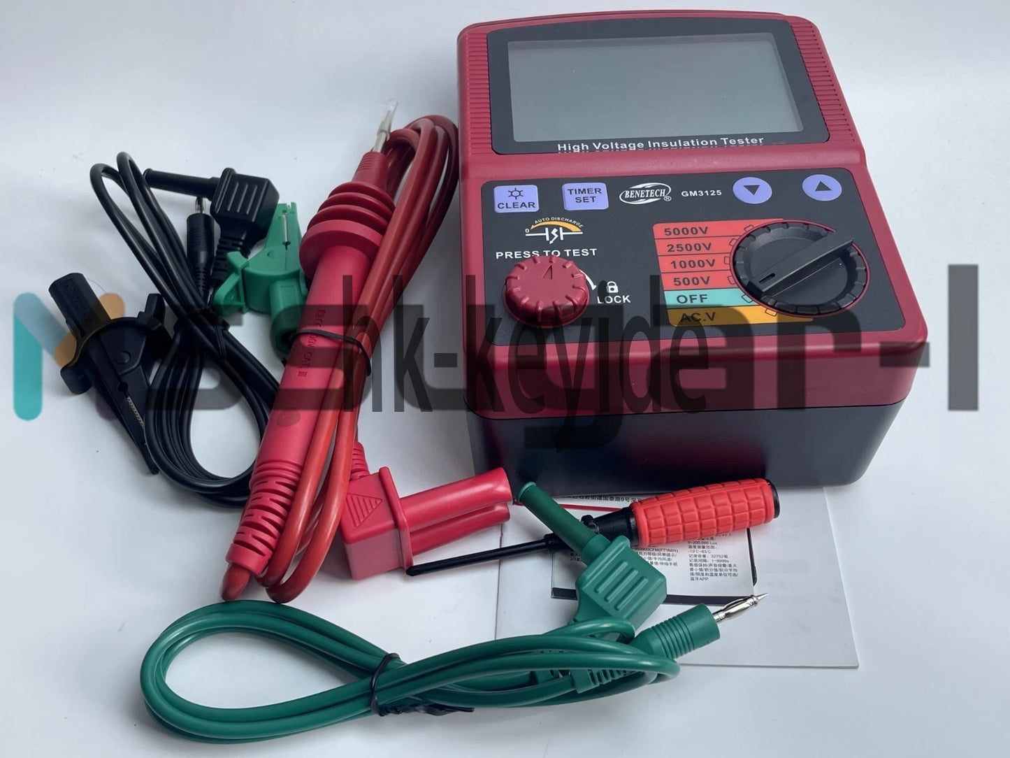 1pcs Insulation Resistance Tester Meter Megger1T Ohm DAR PI GM3125 High Voltag