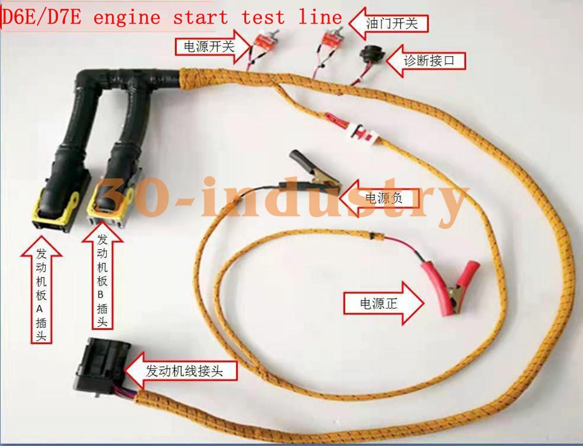 1PCS NEW FOR EC210B 240B D6E/D7E Excavator Engine Start Test line - KOEED