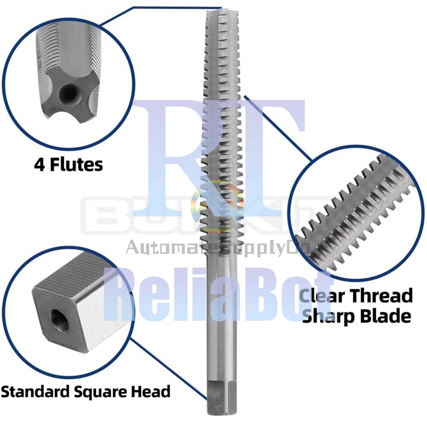 ACME 3/4"-4 Trapezoidal Tap Right Hand, HSS 3/4 x 4 Trapezoidal Thread Tap