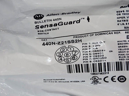 Allen Bradley 440N-Z21SS2H SensaGuard B Non-Contact Switch | SURPLUS SEALED | High-Quality Non-Contact Safety Switch with IP67 Weather Resistance - ALLEN BRADLEY