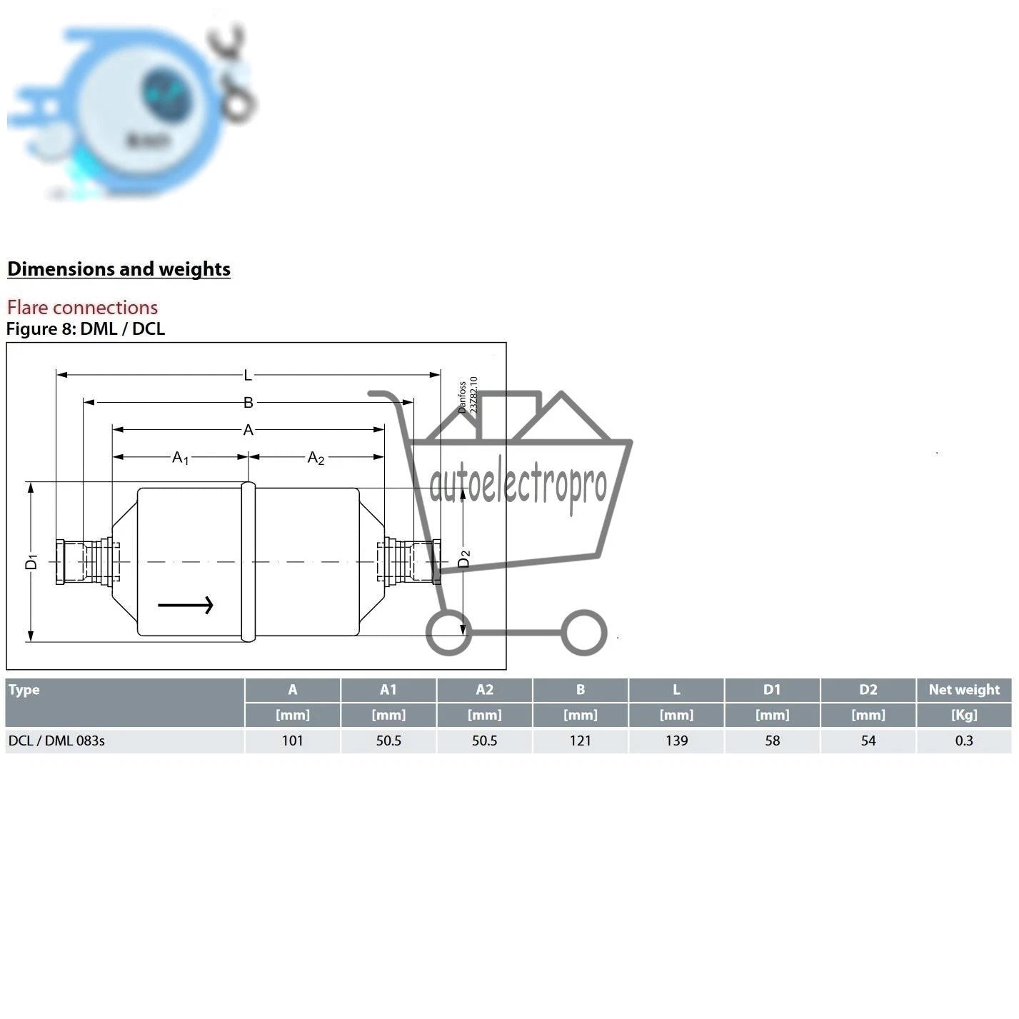 Danfoss 023Z5023 3/8in Liquid Line Refrigerant AC Filter Drier hvac refrigeratio
