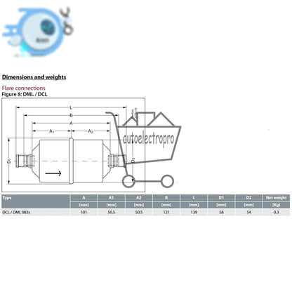 Danfoss 023Z5023 3/8in Liquid Line Refrigerant AC Filter Drier hvac refrigeratio