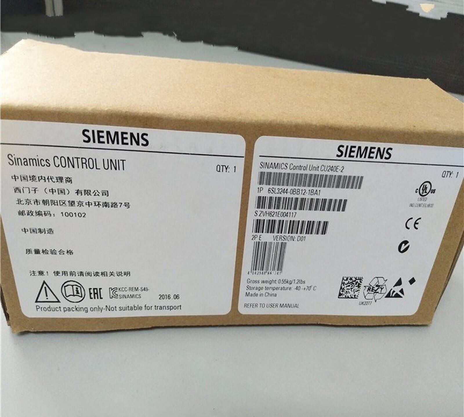 new ONE Siemens Control Unit 6SL3244-0BB12-1BA1 6SL32440BB121BA1  In Box