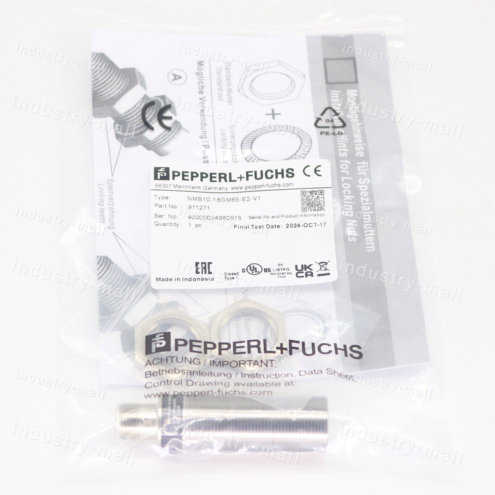 Pepperl+Fuchs NMB10-18GM65-E2-V1 Sensor - PEPPERL+FUCHS