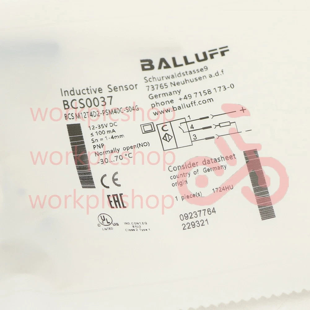 1PCS For BALLUFF BCS0037 BCS M12T4D2-PSM40C-S04G Proximity Sensor #US