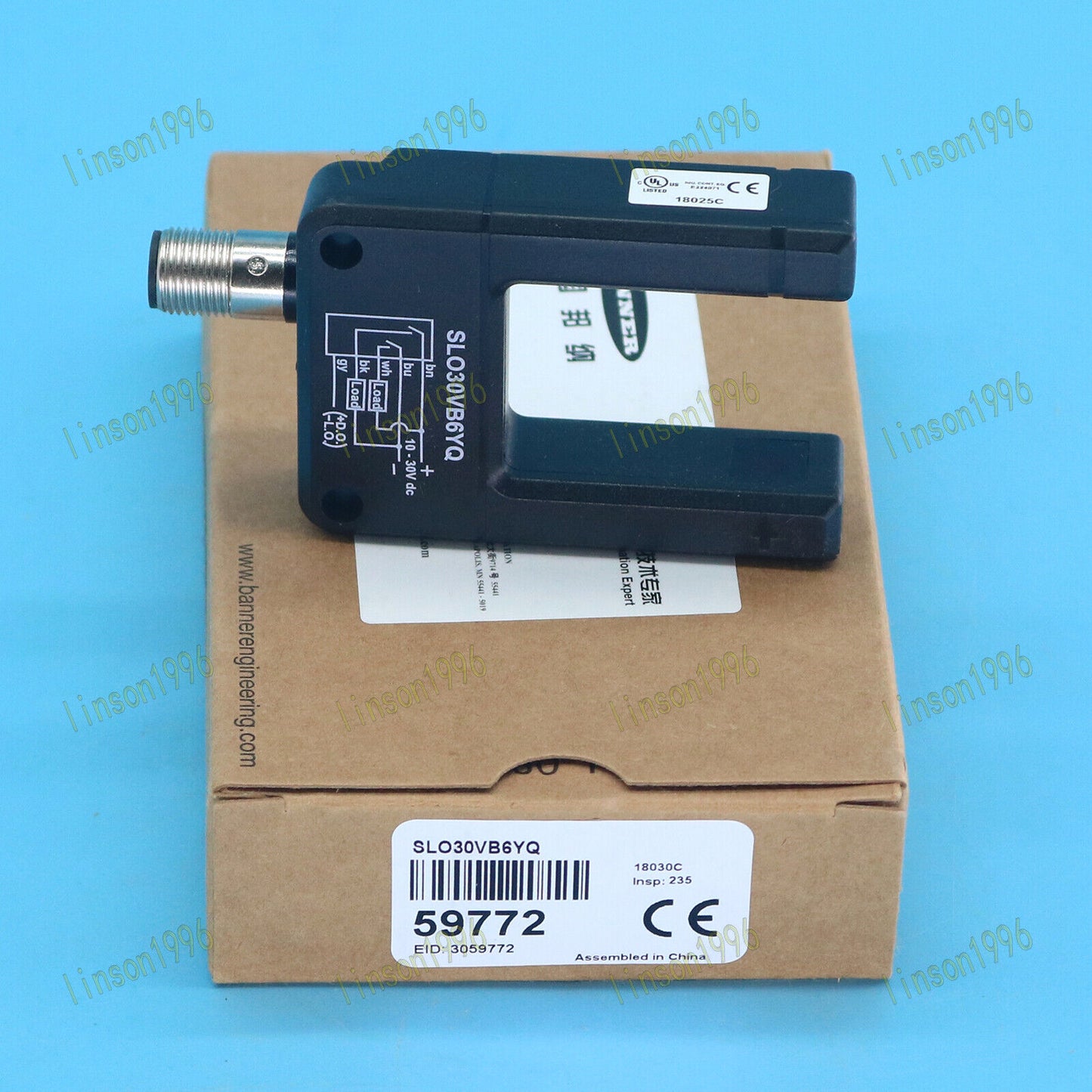 1PC Groove Photoelectric Sensor SLO30VB6YQ In Box - GROOVE